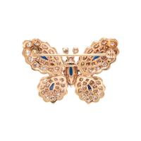 SAPPHIRE AND DIAMOND BUTTERFLY BROOCH