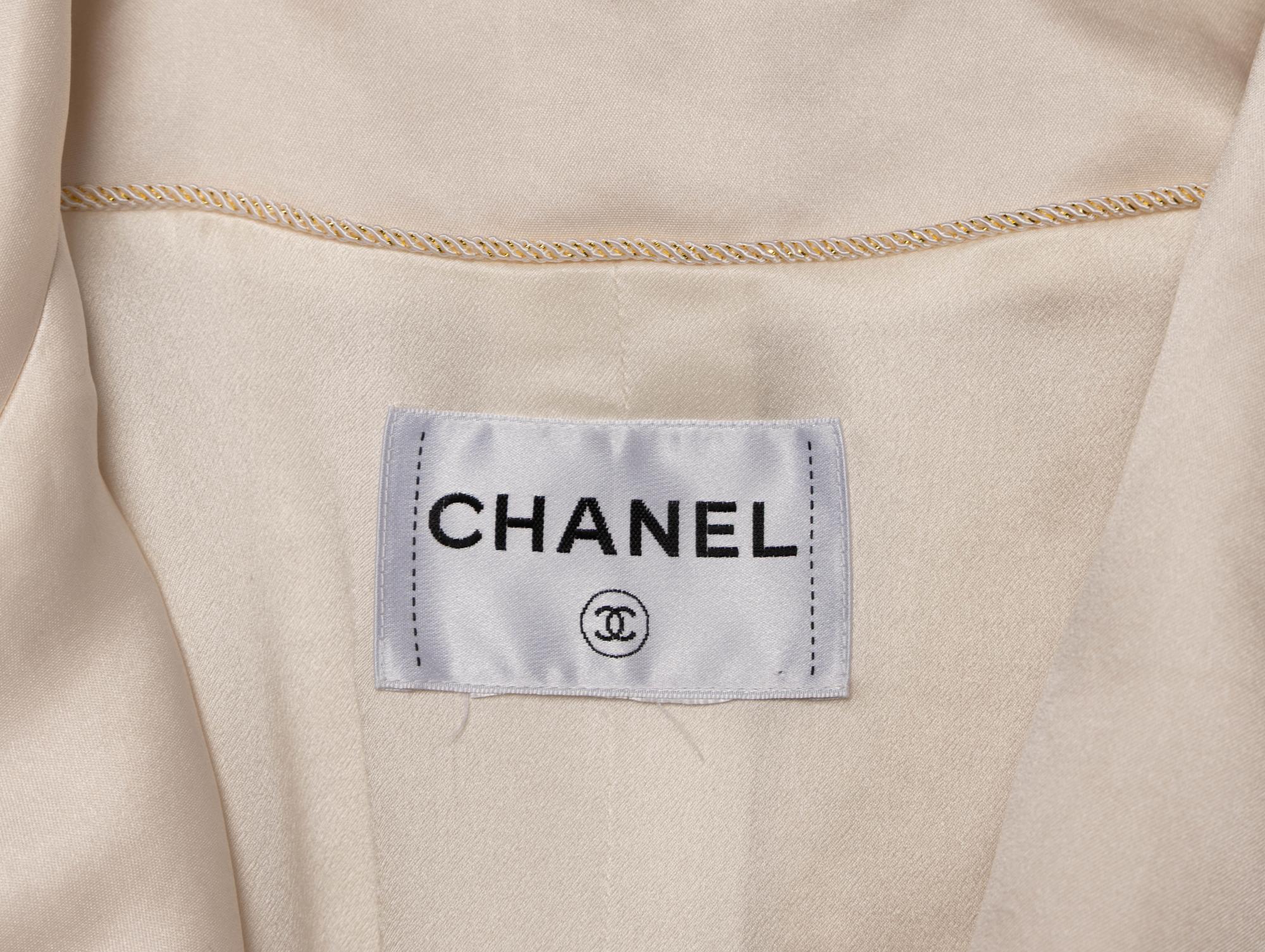 Chanel, Long Cream Tweed Jacket