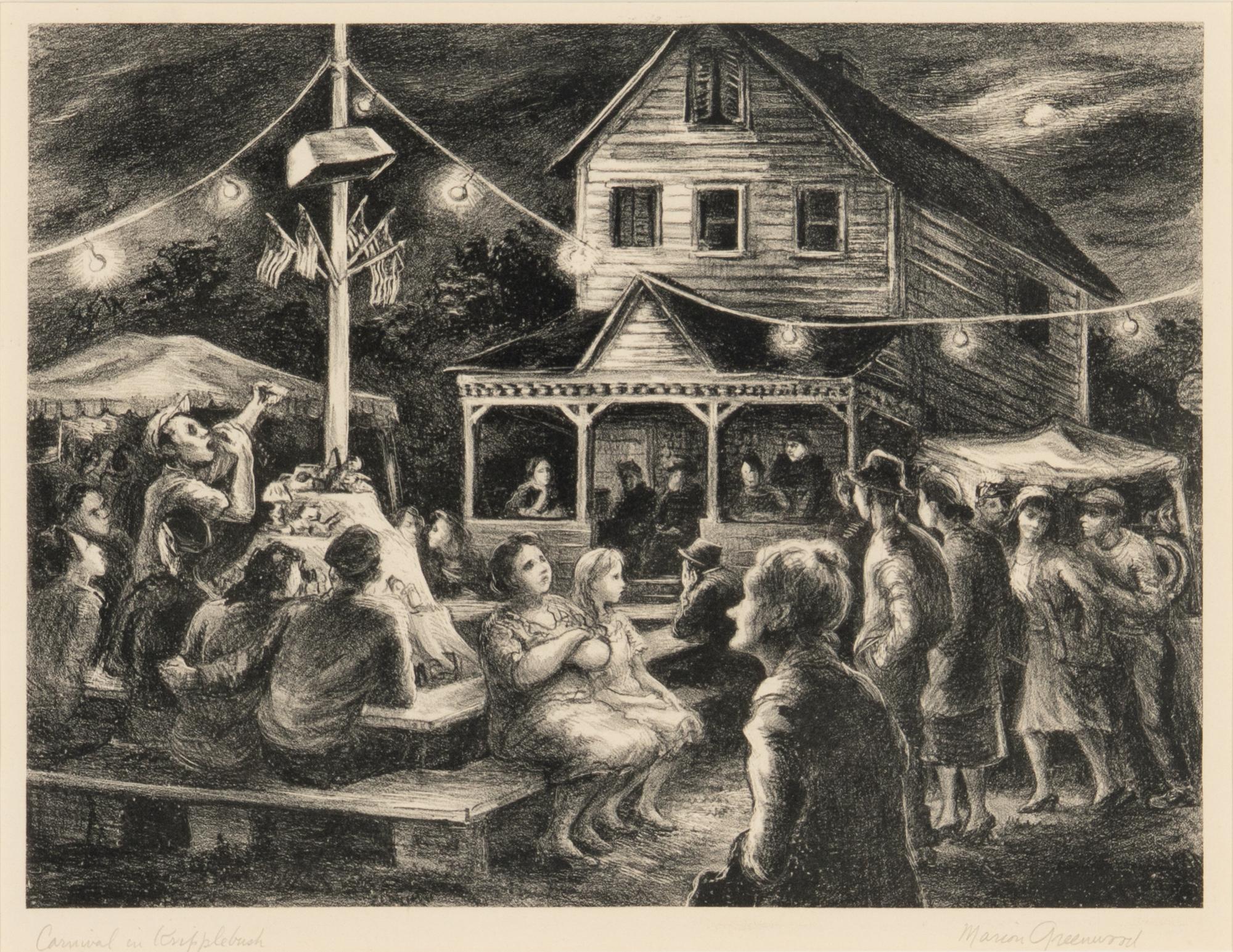 Marion Greenwood (American, 1909-1970) — Carnival at Kripplebush, New York , c. 1943