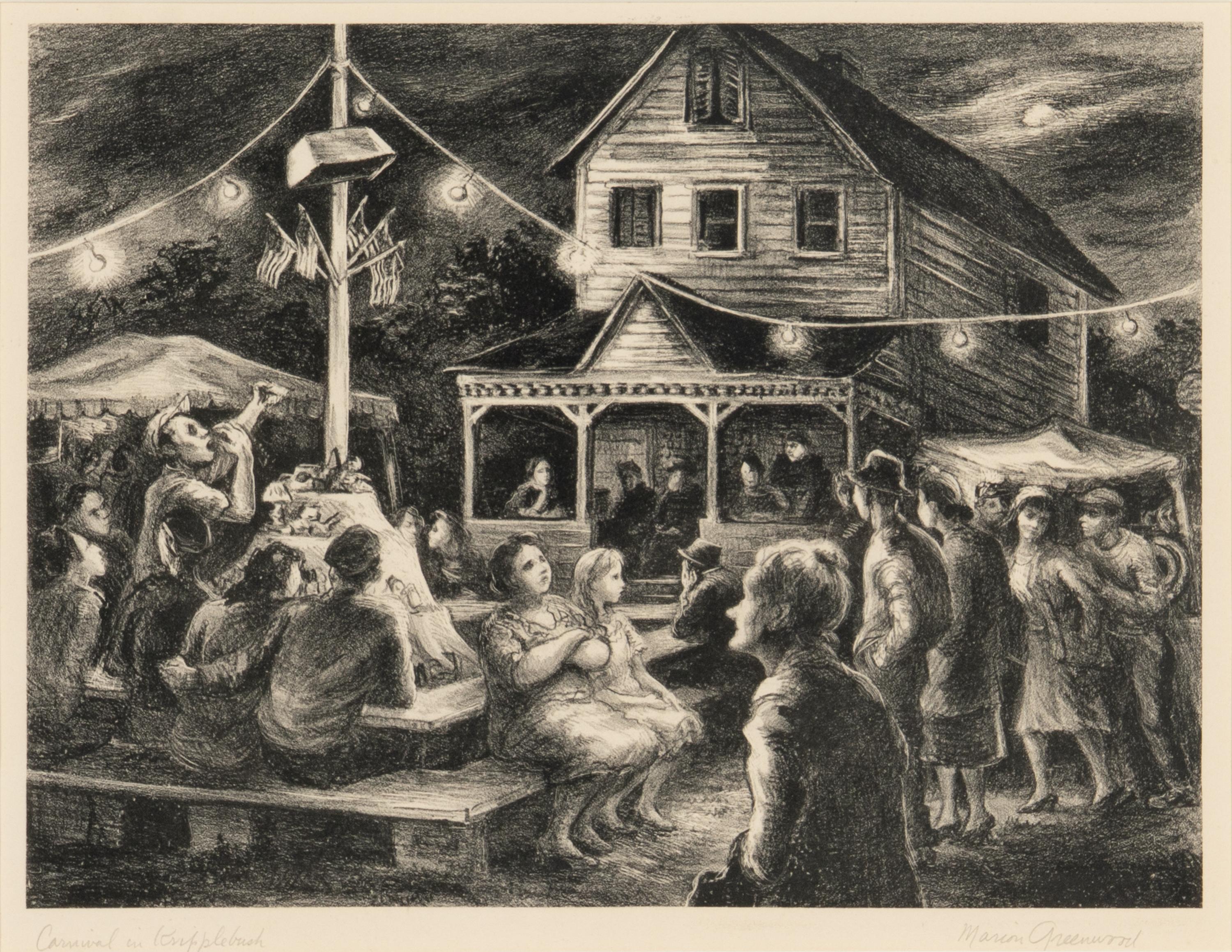 Marion Greenwood (American, 1909-1970) — Carnival at Kripplebush, New York , c. 1943