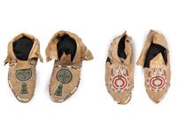 Cheyenne Beaded Hide Moccasins