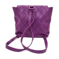 A Chanel Purple Quilted Caviar Leather Backpack, 12" x 10" x 3".