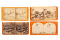 [CIVIL WAR]. A group of 38 stereoviews, highlighted by images of the Grand Review at Washington, DC, the National Cemetery and other locations in Arlington, VA, and later aviation views.