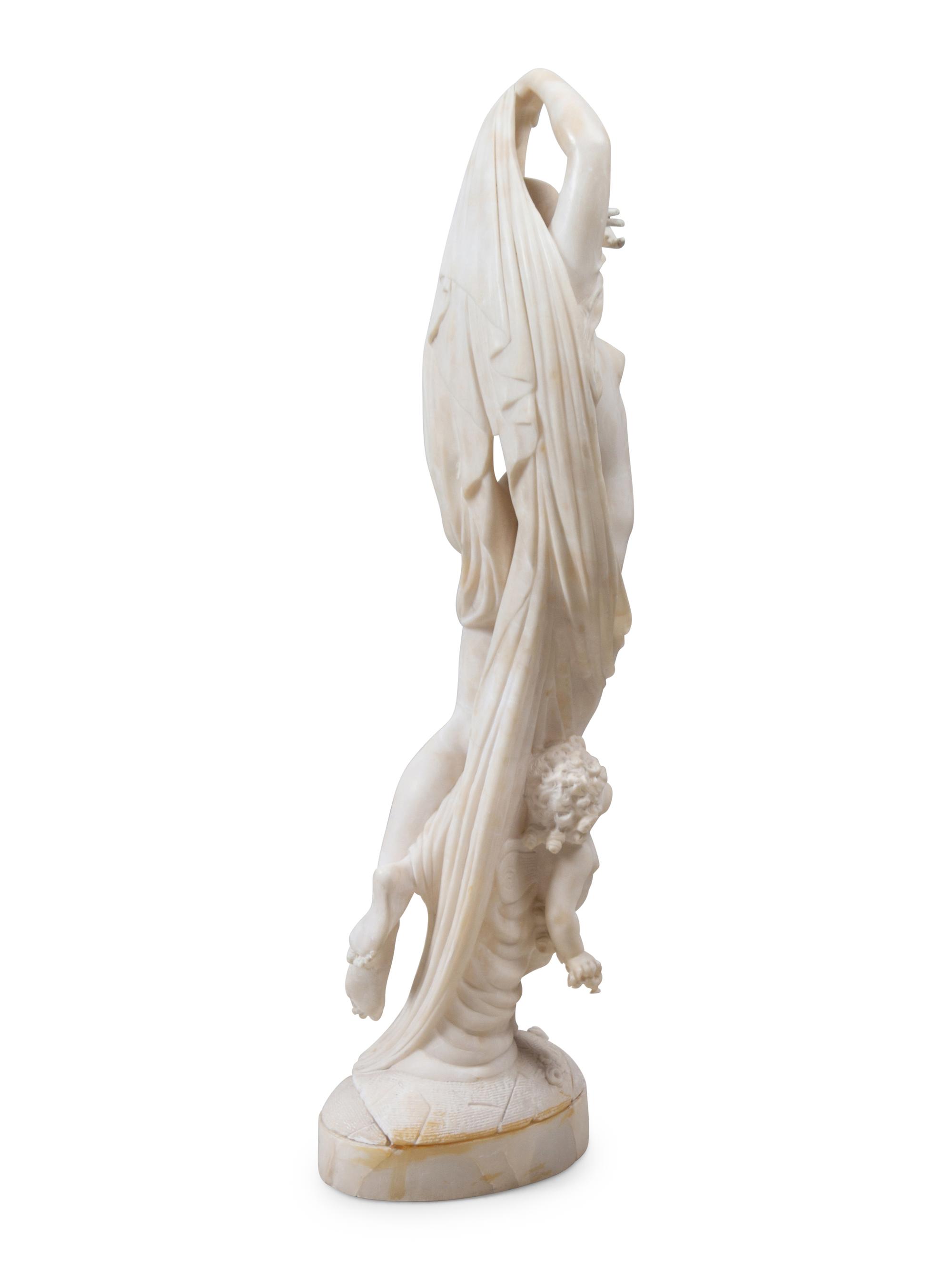 An Italian Alabaster Figural Group