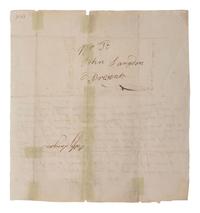 [SIGNER]. LANGDON, John (1741-1819). Letter signed ("John Langdon"). Portsmouth, NH. 16 July 1762. [ With: ] LANGDON, Betsy. ALS 1763.