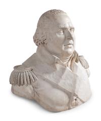 A Carved Marble Bust of Louis XVIII