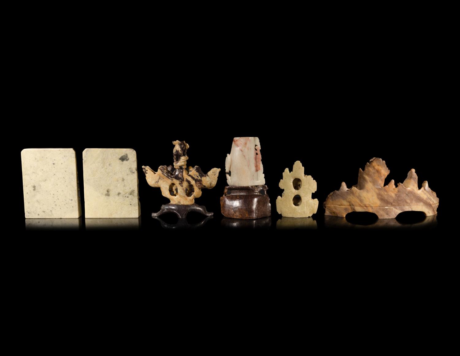 15 Chinese Carved Soapstone Articles