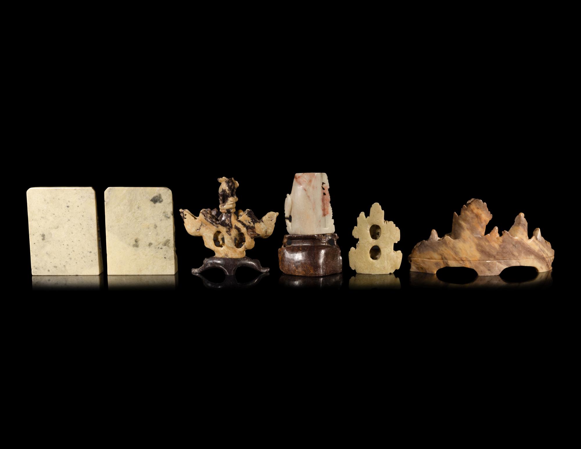 15 Chinese Carved Soapstone Articles