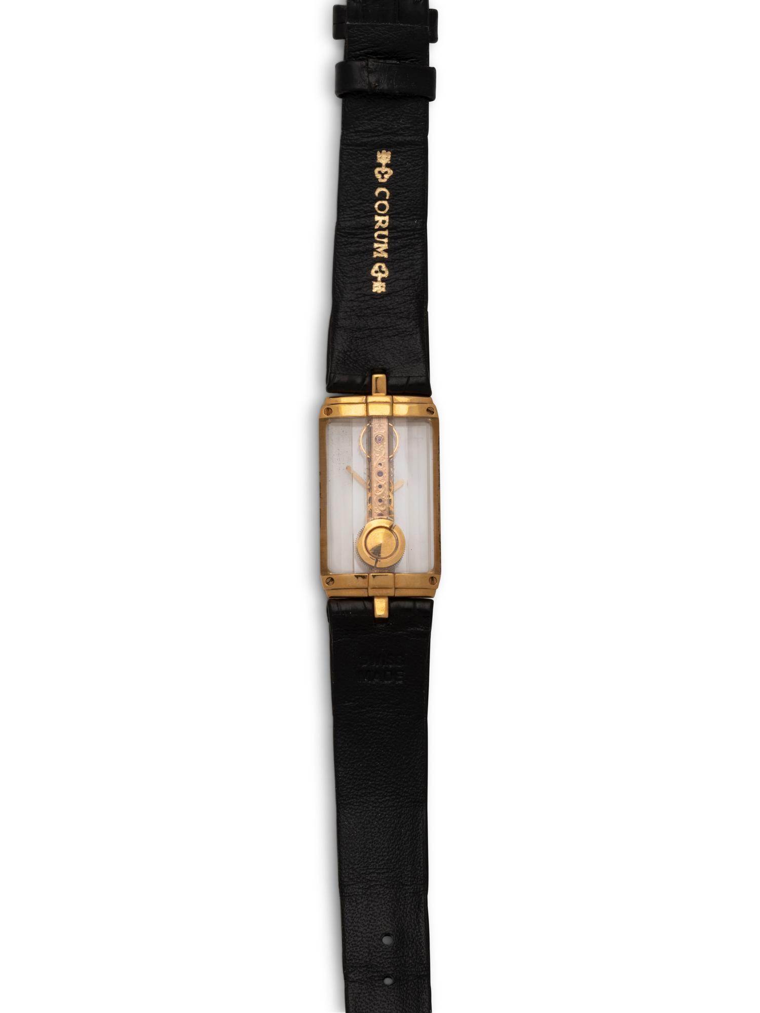 CORUM, 18K YELLOW GOLD 'GOLDEN BRIDGE' WATCH