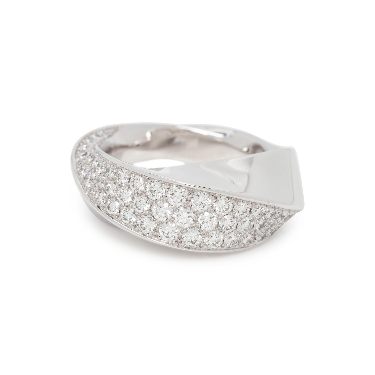 CARTIER, WHITE GOLD AND DIAMOND RING