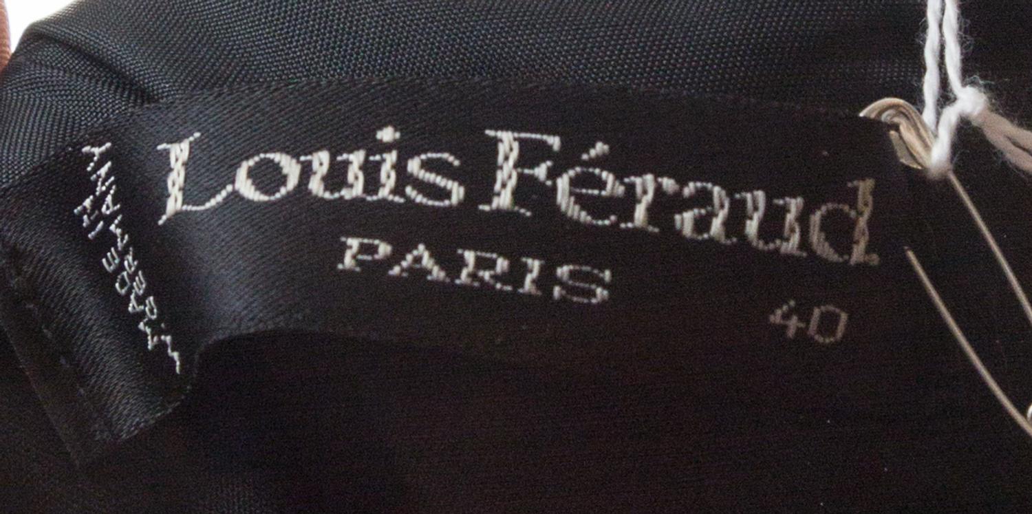 A Louis Feraud Black Velvet Dress, Size 40.