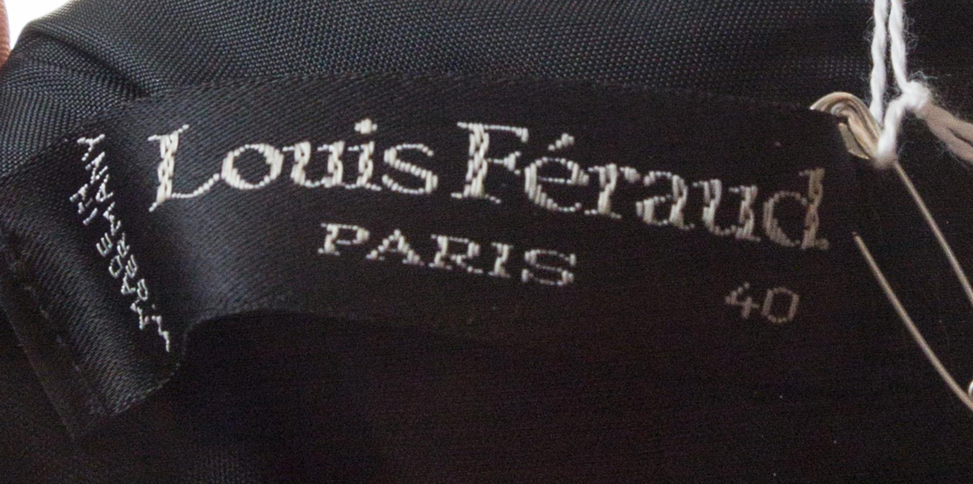 A Louis Feraud Black Velvet Dress, Size 40.