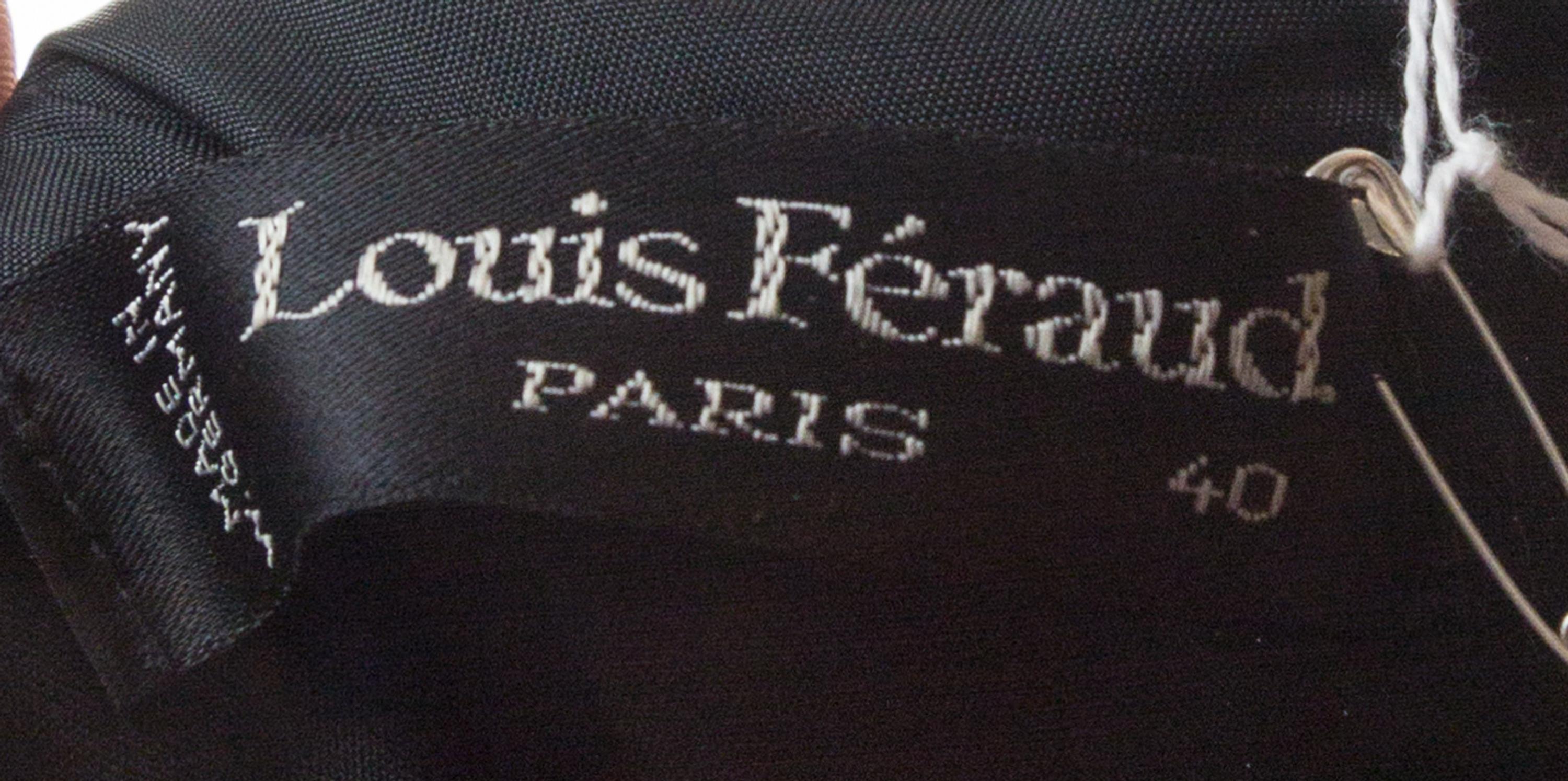 A Louis Feraud Black Velvet Dress, Size 40.