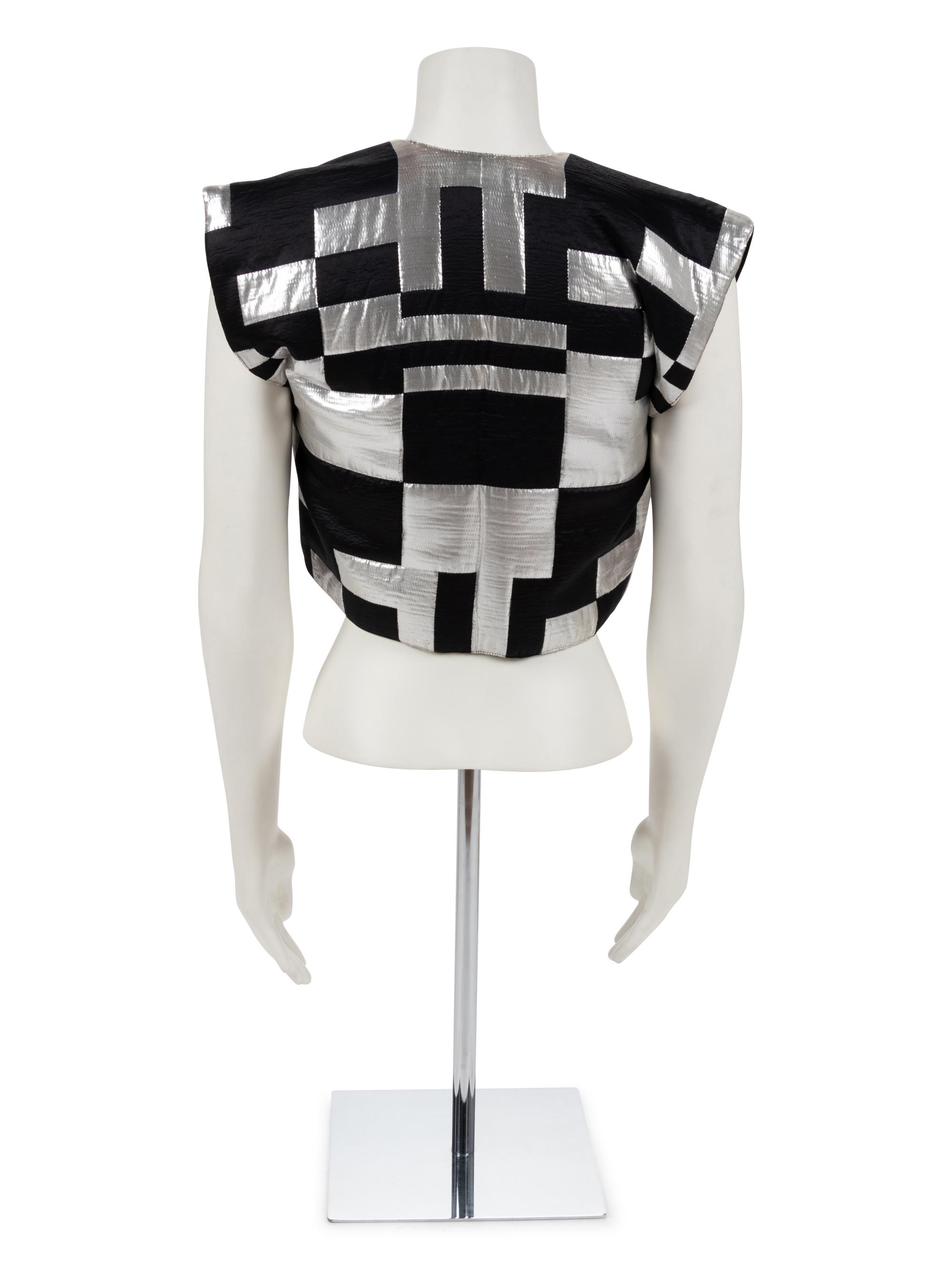 Geoffrey Beene Black, Gold and Silver Vest, Fall 1984