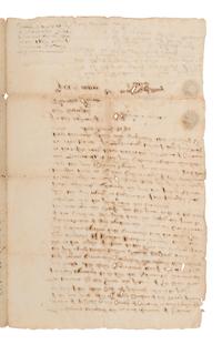 [Plymouth Colony]. Manuscript document, Plymouth, MA, 11 October 1692.