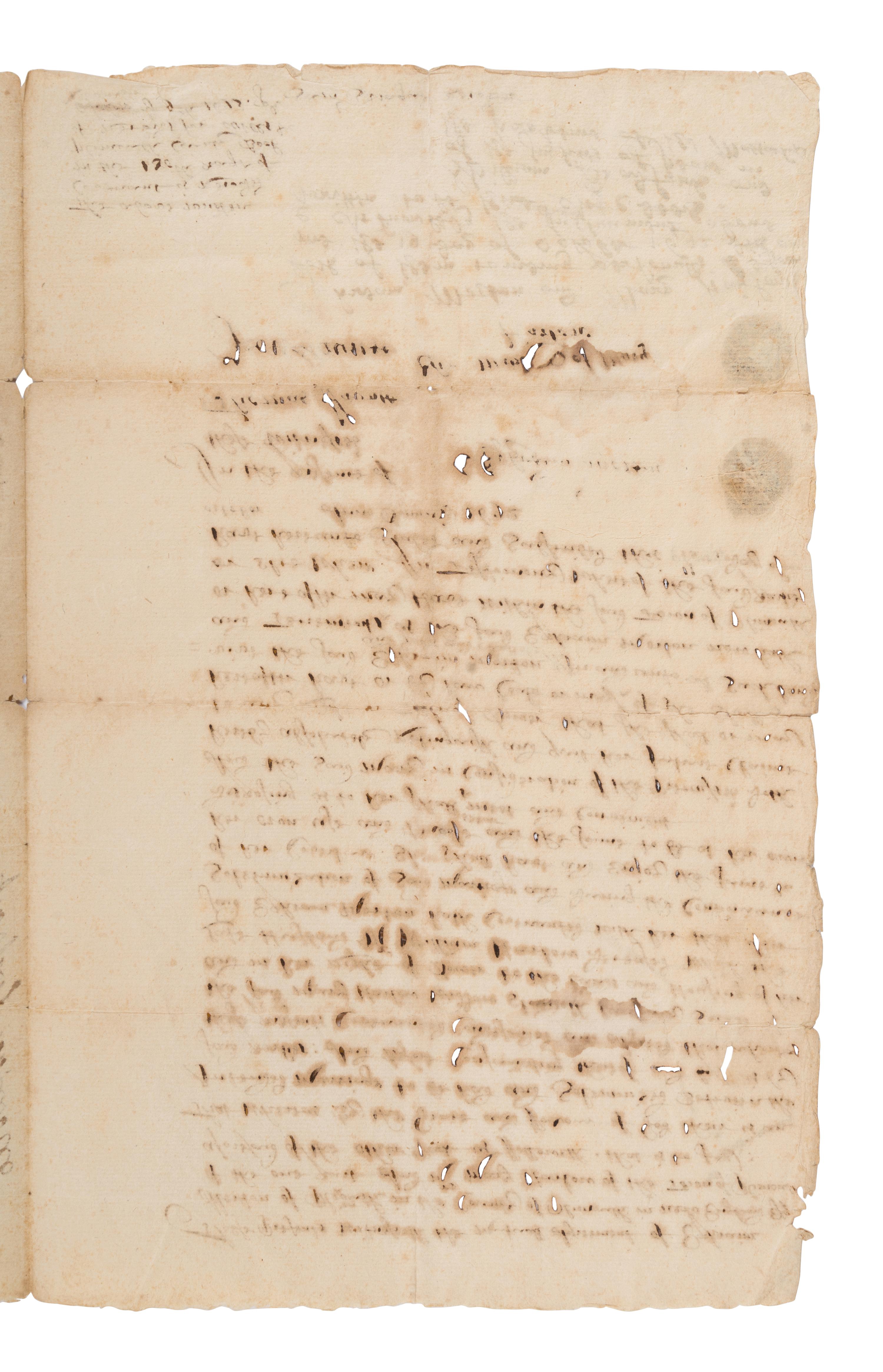 [Plymouth Colony]. Manuscript document, Plymouth, MA, 11 October 1692.