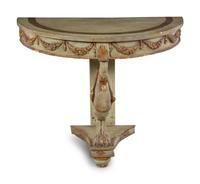 An Italian Painted and Parcel Gilt Console Table