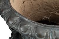 A Pair of Pompeiian Style Patinated Bronze Urns