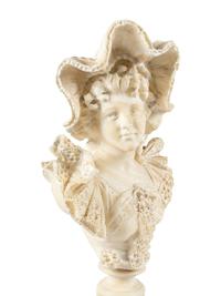 A Continental Alabaster Bust