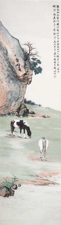 A Set of Four Woodblock Prints of Zhao Shuru, (20TH CENTURY), Horses