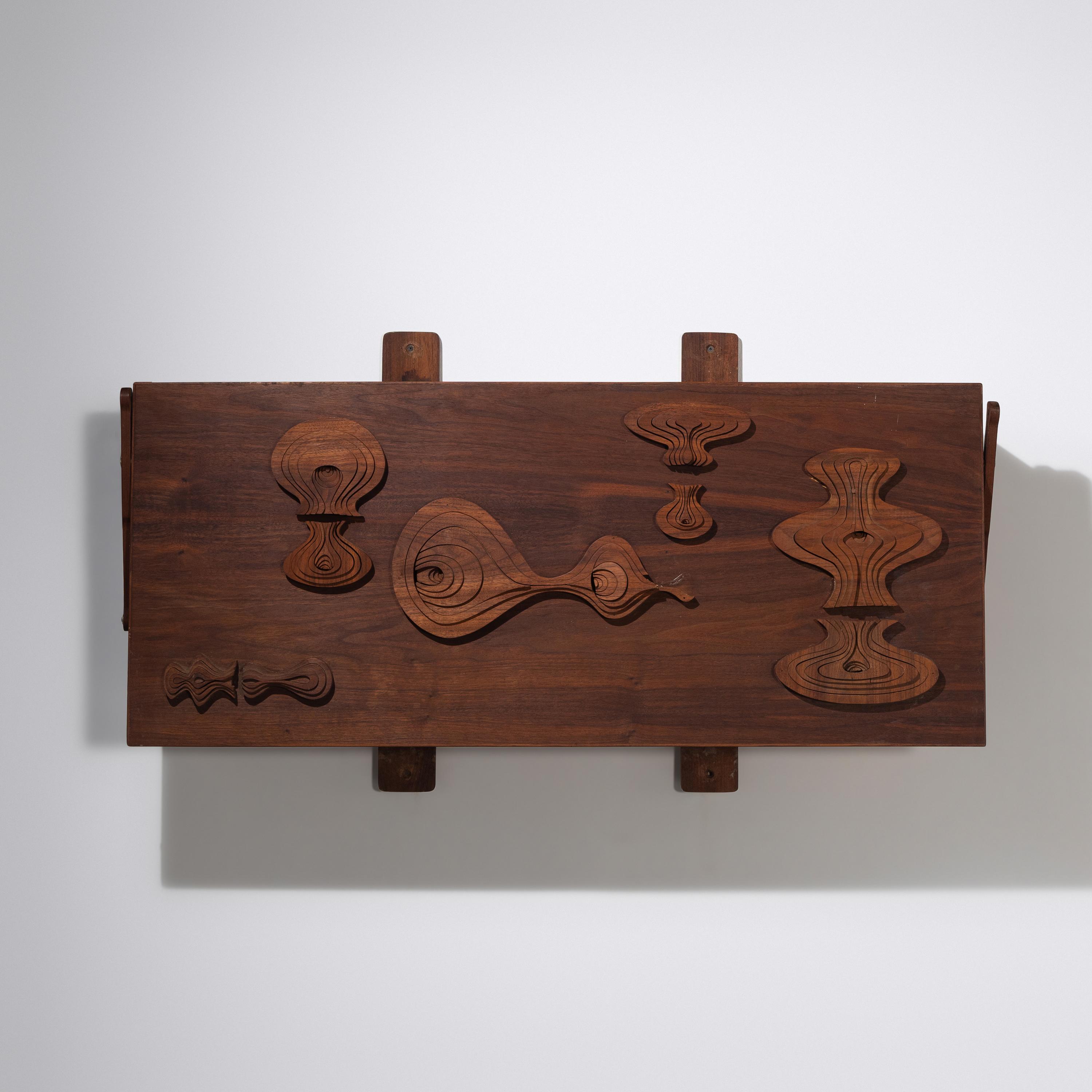John Risley (American, 1919–2001) — Walnut Wall-mounted Desk