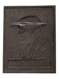 [ROOSELVELT, Theodore (1858-1919)]. FRAZER, James Earl, artist. Cast iron bas relief of Theodore Roosevelt. 1920.