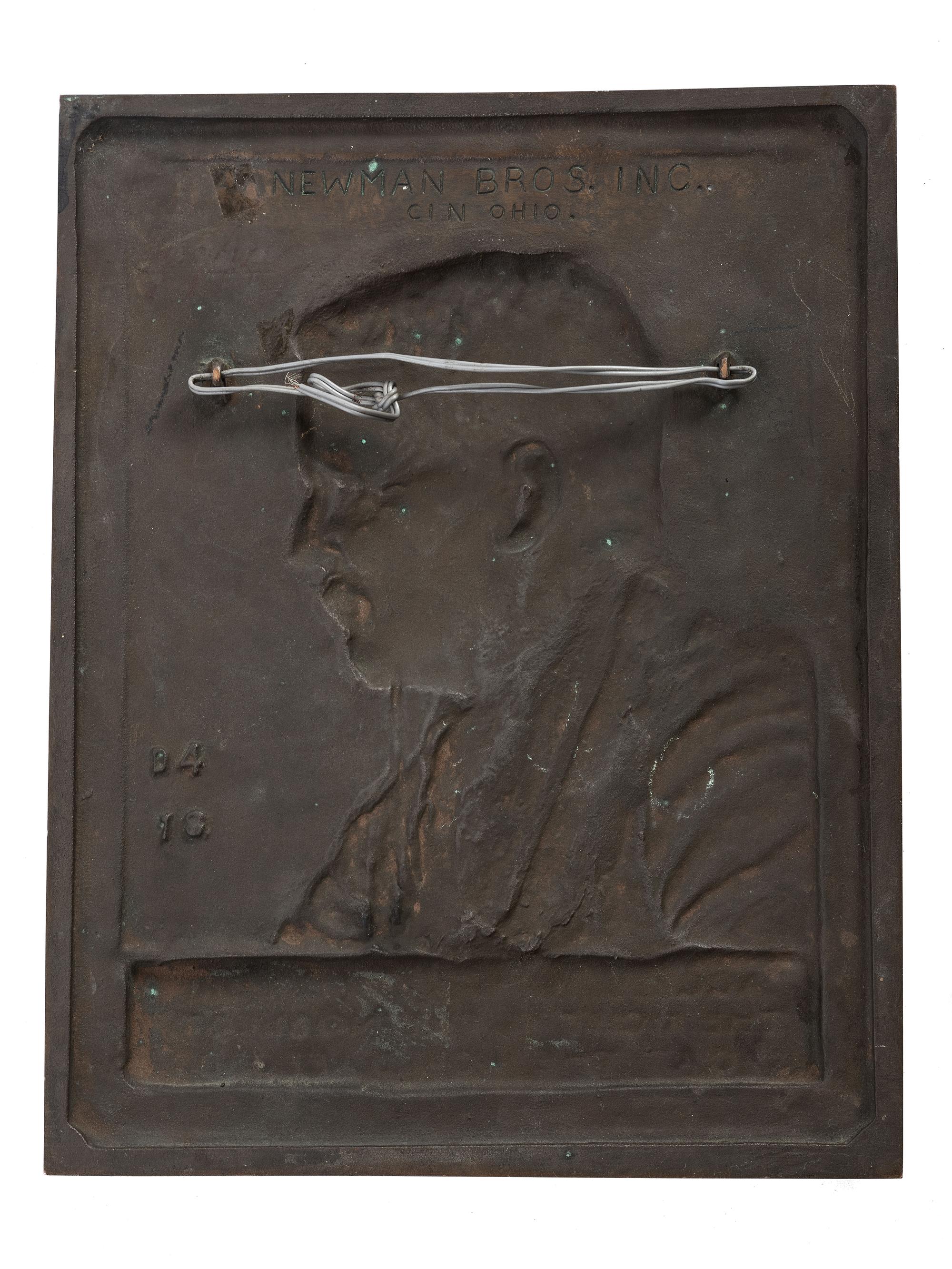 [ROOSELVELT, Theodore (1858-1919)]. FRAZER, James Earl, artist. Cast iron bas relief of Theodore Roosevelt. 1920.
