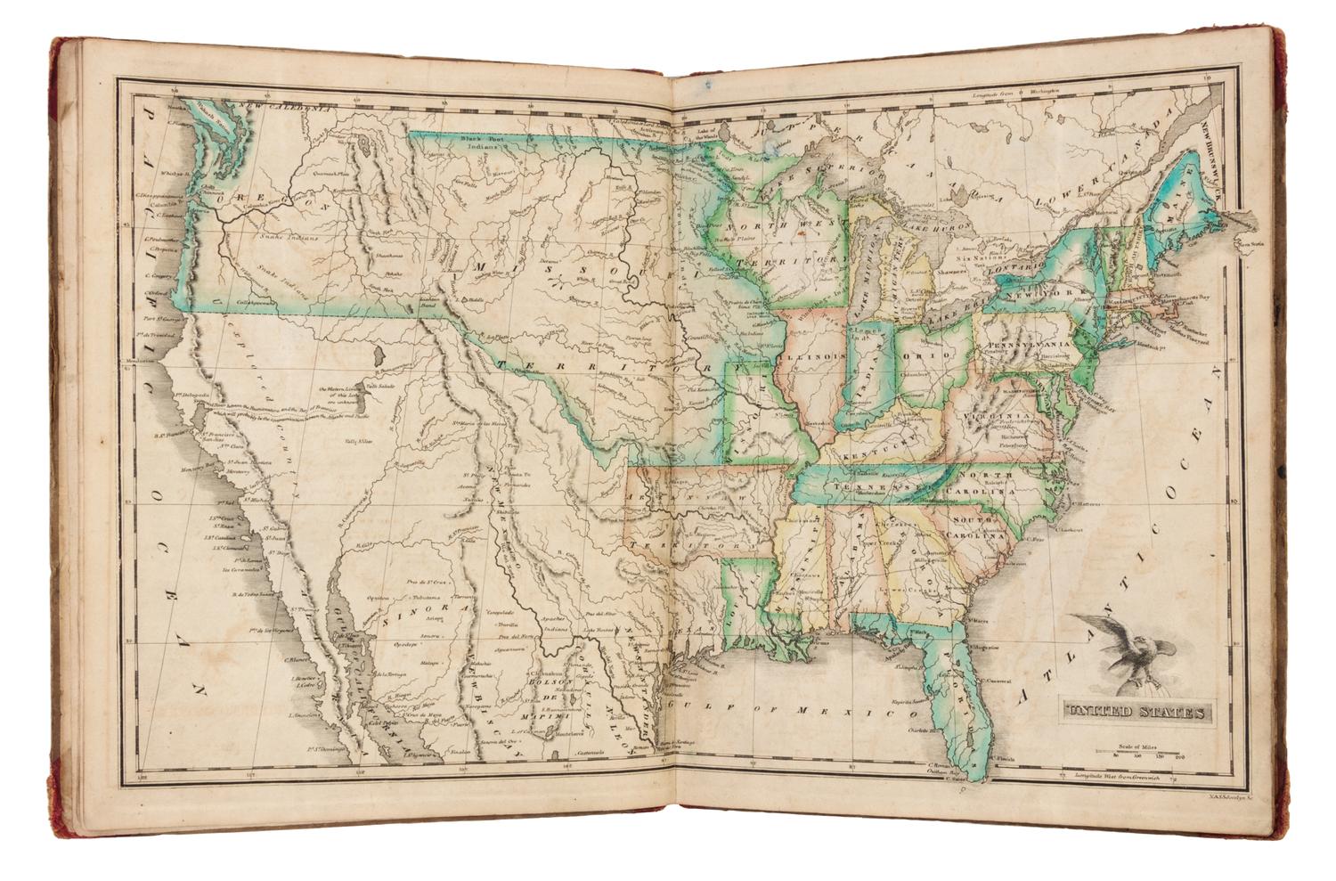 MORSE, Sidney Edwards (1794-1871). Atlas of the United States. New Haven: N. & S. S. Jocelyn, 1823.