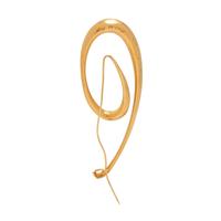 JUHA KOSKELA, MODERNIST, YELLOW GOLD BROOCH