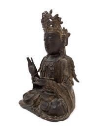 A Bronze Figure of Seated Guanyin