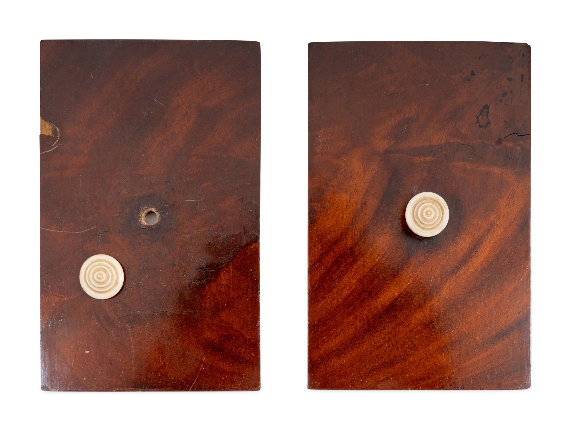 A Regency Mahogany and Satinwood Tea Caddy