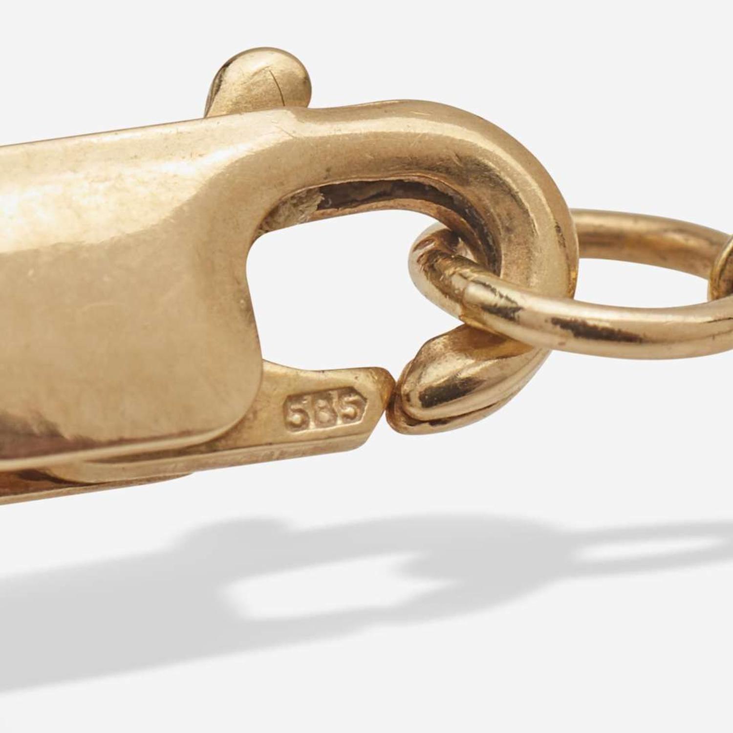 A 14K Yellow Gold Chain with Diamond Pendant