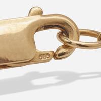 A 14K Yellow Gold Chain with Diamond Pendant