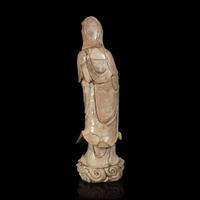 An exceptionally large Dehua blanc de Chine figure of Guanyin 德化窑观音像 Qing dynasty or earlier ????