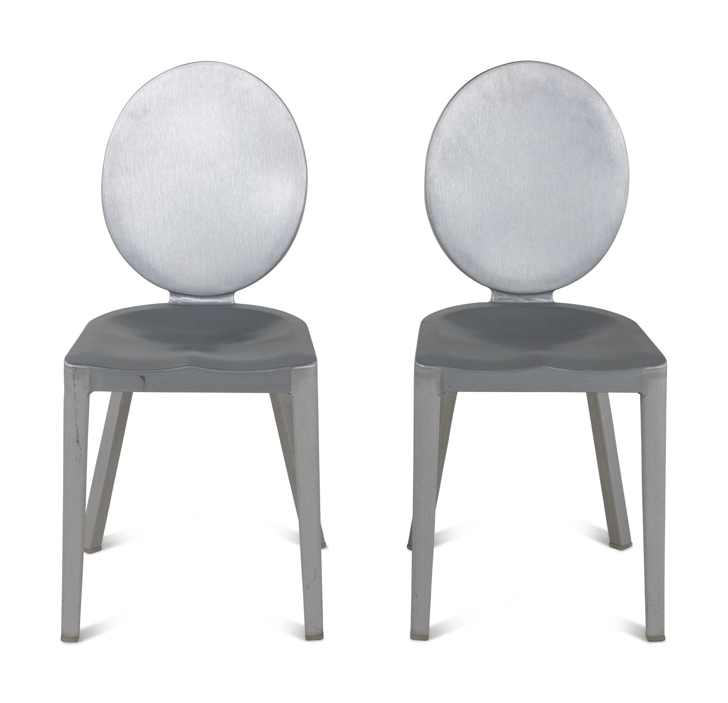 A Pair of Philippe Starck Kong Aluminum Side Chairs