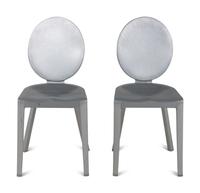 A Pair of Philippe Starck Kong Aluminum Side Chairs