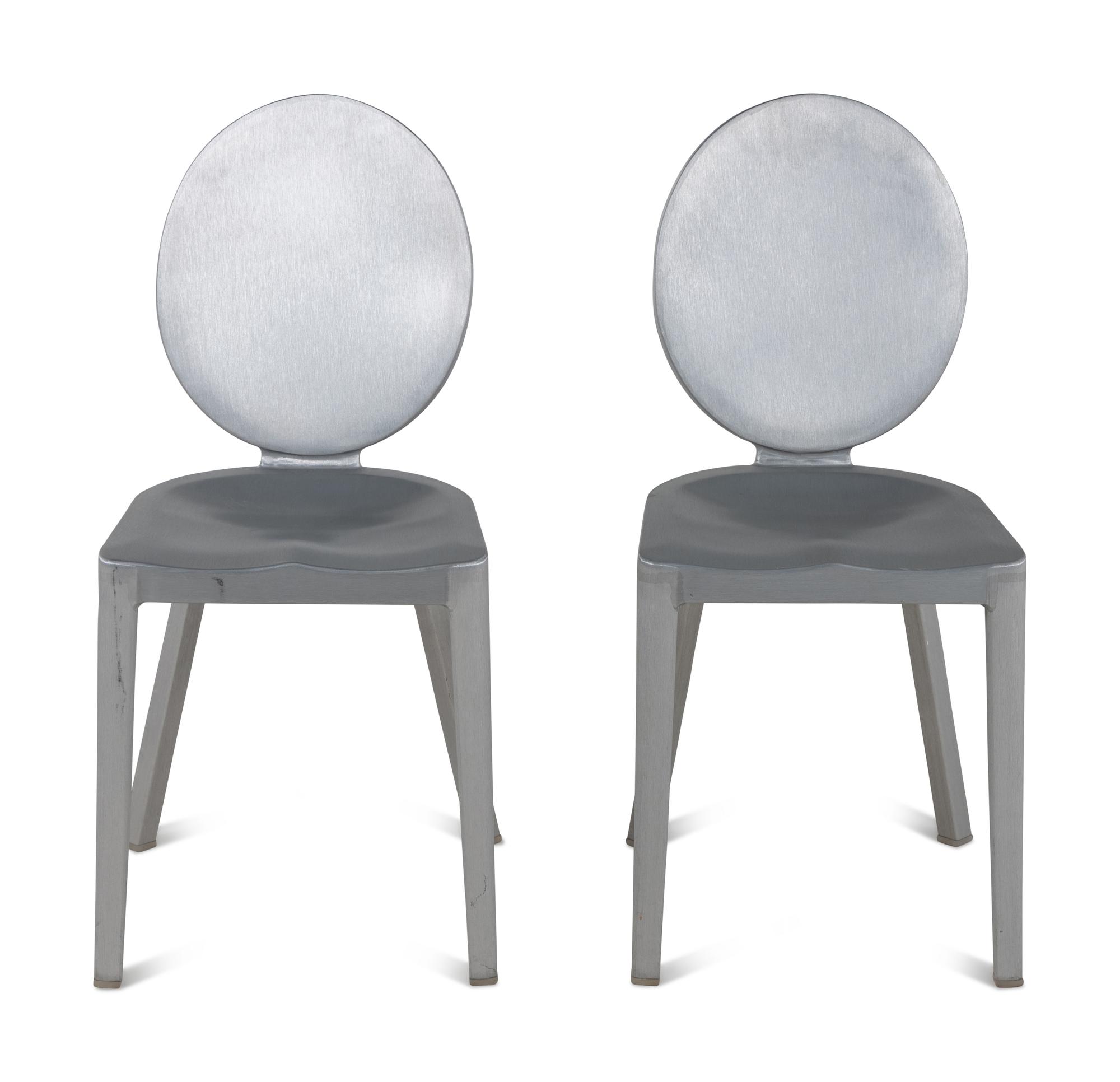 A Pair of Philippe Starck Kong Aluminum Side Chairs