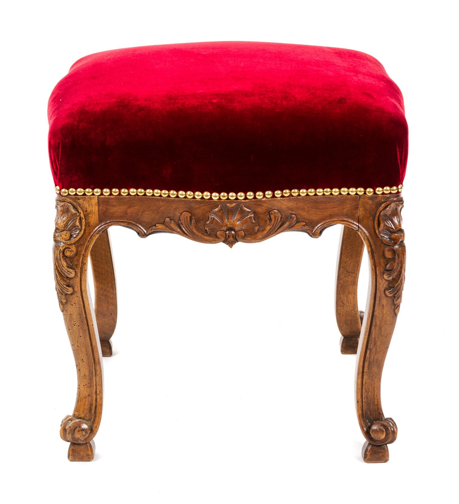 A Louis XV Style Carved Fruitwood Taboret Height 19 x diameter 20 inches. — 19TH CENTURY