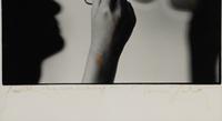 (Celebrity Ephemera) LEIBOWITZ, Annie (1949). Portrait of the artist’s glasses and shadow in profile.
