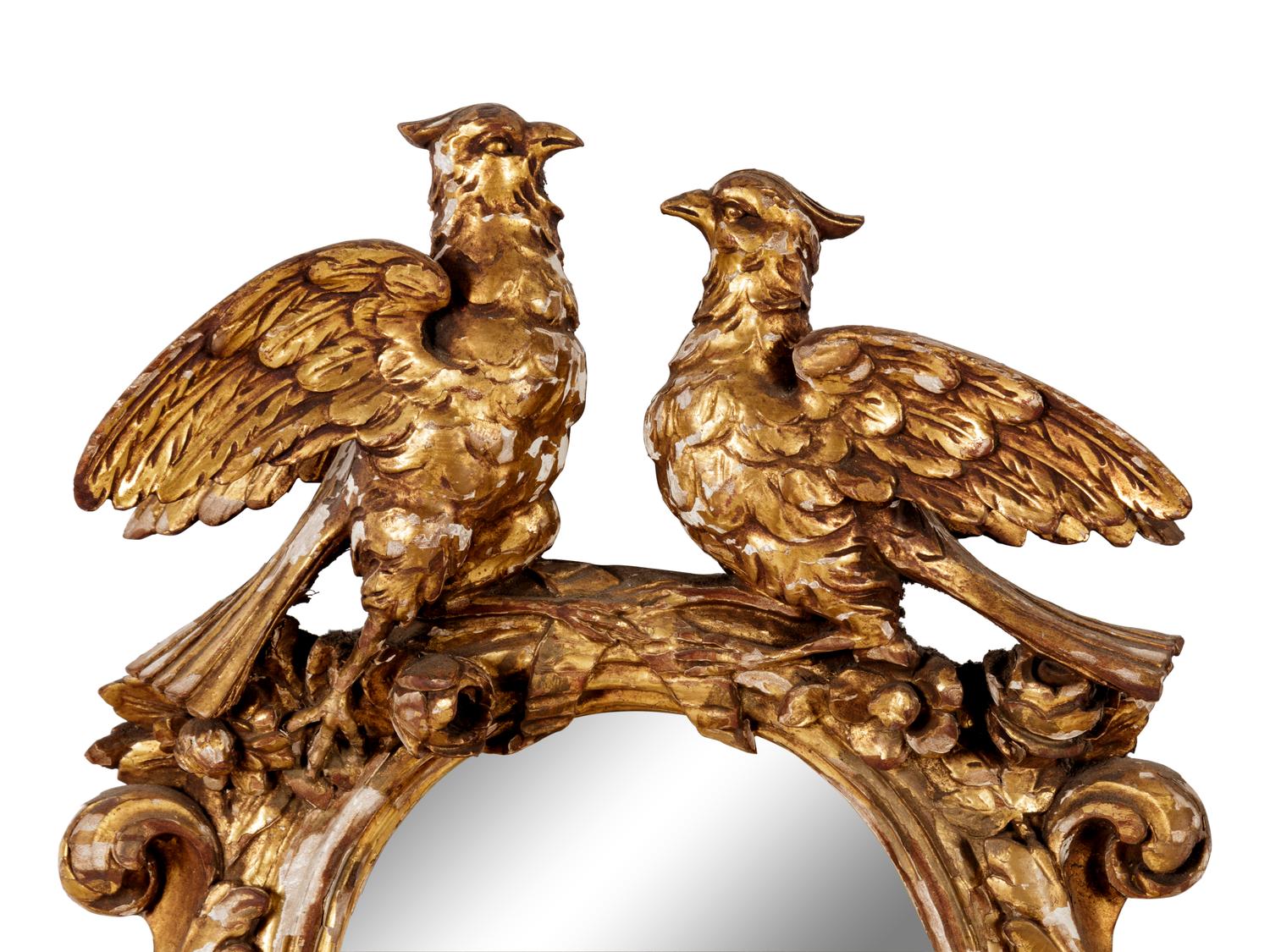 A Pair of Louis XVI Style Giltwood Pier Mirrors