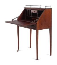 An American Mahogany Slant-Front Secretary Desk