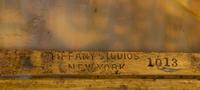 A Tiffany Studios Gilt Bronze and Glass Desk Thermometer
