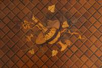 A Transitional Louis XV/XVI Gilt Bronze Mounted Marquetry Writing Table