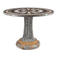 An Italian Specimen Marble and Parcel Gilt Center Table