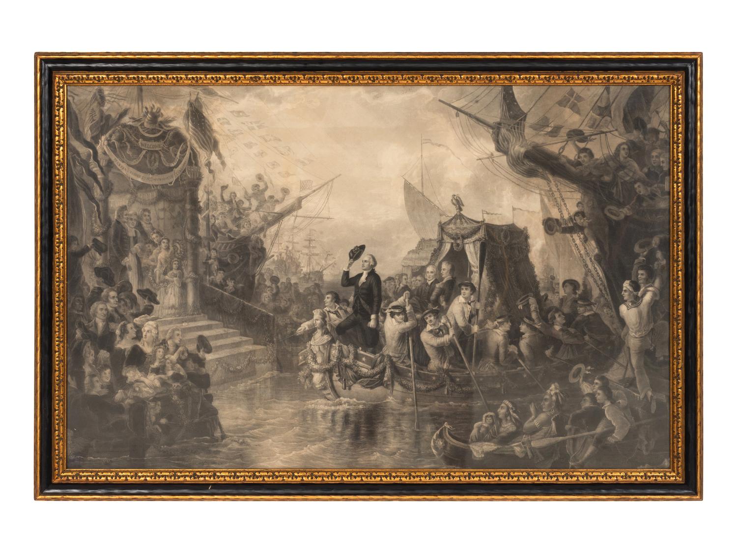 Arrival of George Washington at the Battery ( After Henry Brueckner)