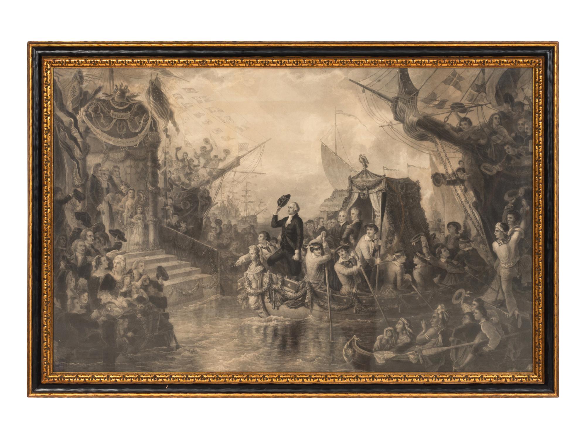 Arrival of George Washington at the Battery ( After Henry Brueckner)