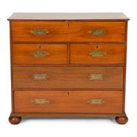 An Anglo-Colonial Hardwood Campaign Style Chest