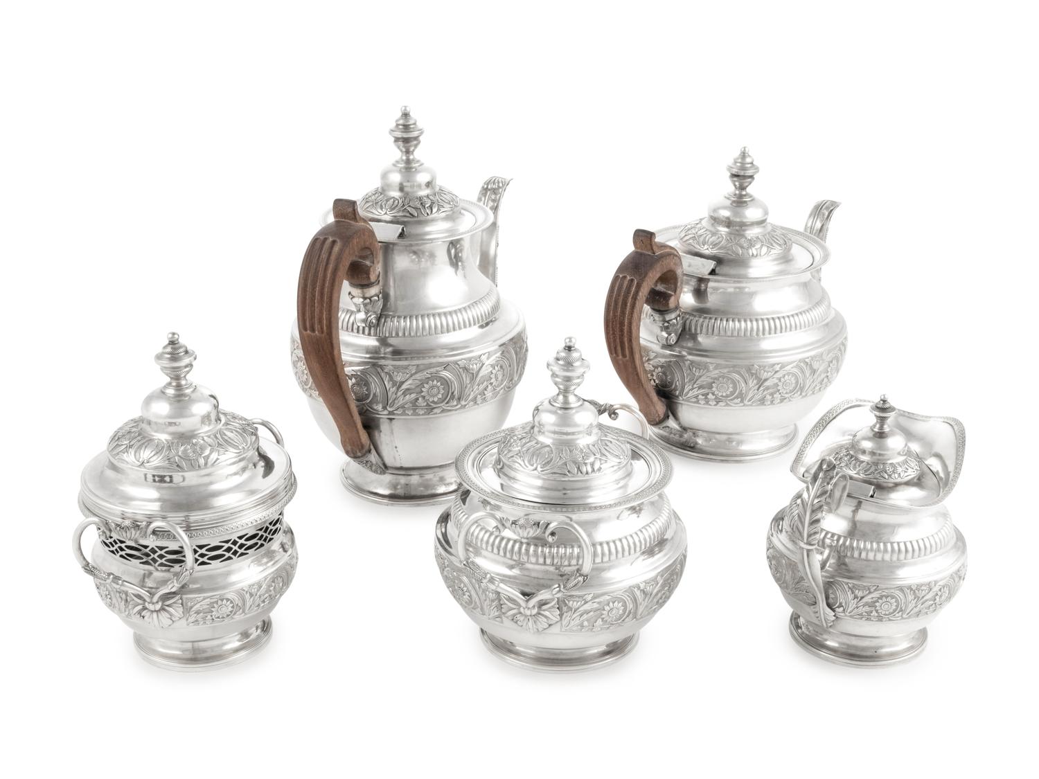 A Tiffany & Co. Silver Five-Piece Tea and Coffee Service
