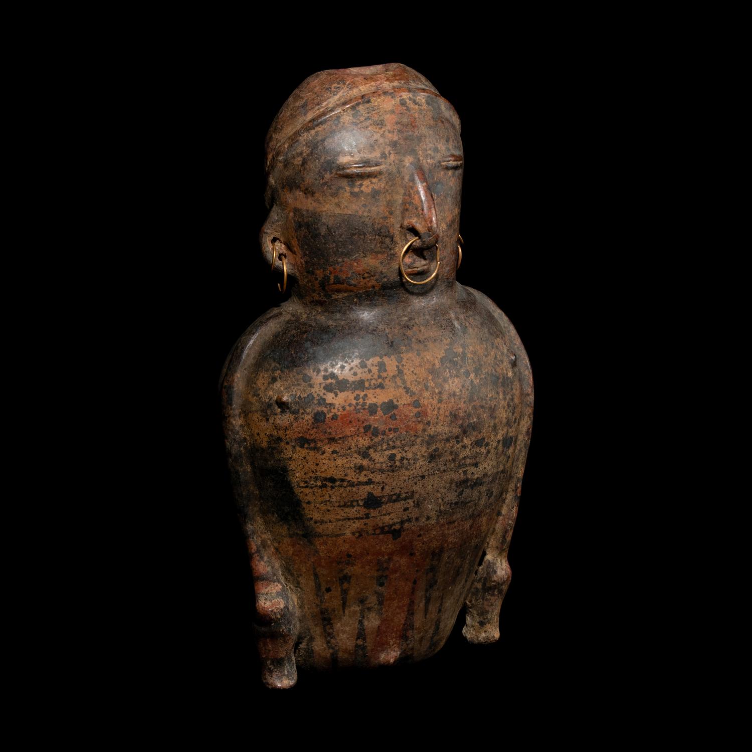 A Cauca Funerary Vessel in the Form of a Male Figure