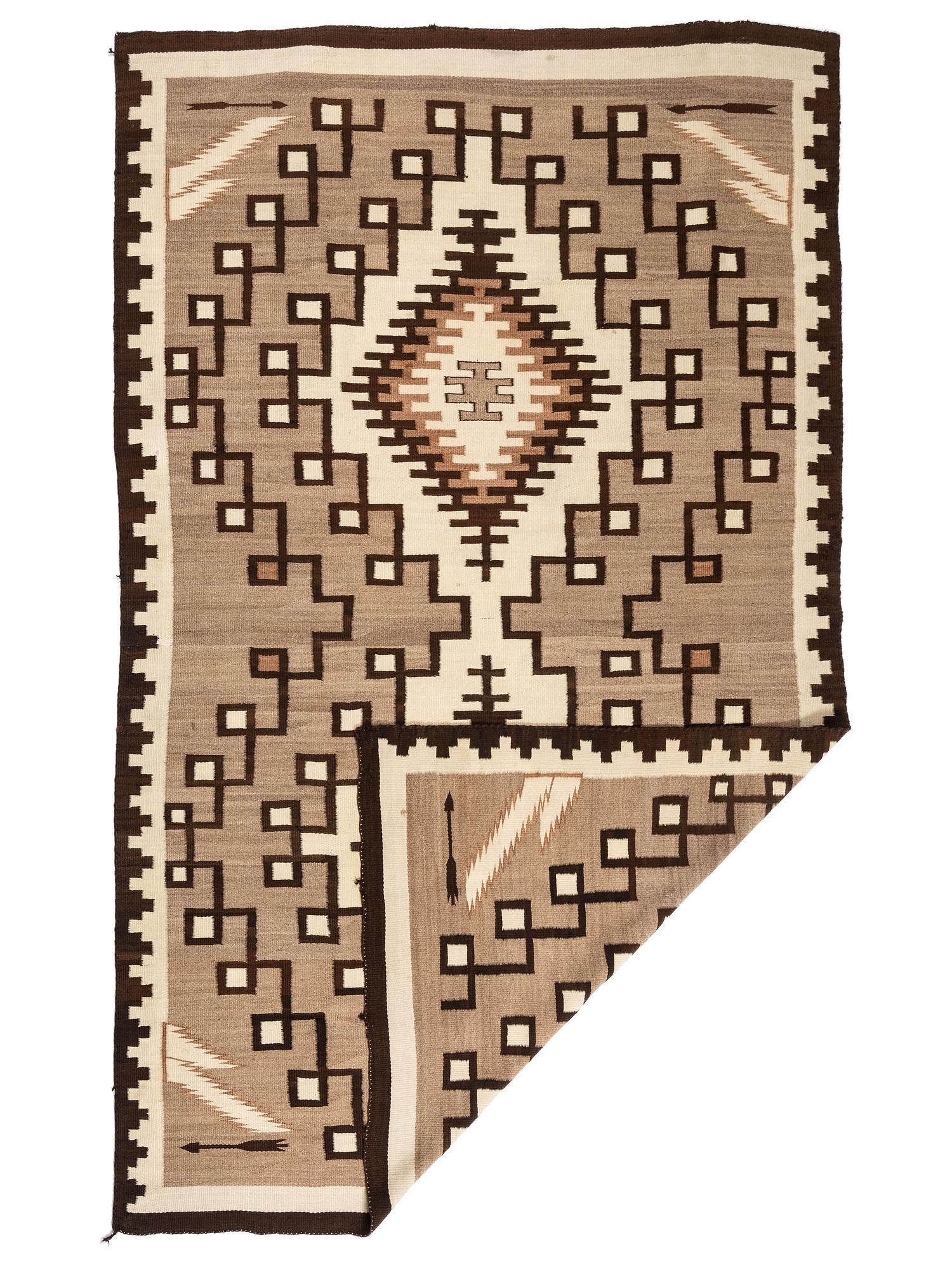 Navajo Two Grey Hills Pictorial Weaving / Rug